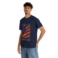 Playful Rustic American Flag (Unisex) Heavy Cotton Tee