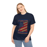 Playful Rustic American Flag (Unisex) Heavy Cotton Tee