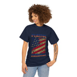 Playful Rustic American Flag (Unisex) Heavy Cotton Tee