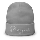 Playful Signature Embroidered Beanie