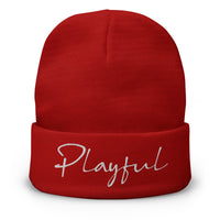 Playful Signature Embroidered Beanie