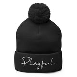 Playful Signature Pom-Pom Beanie