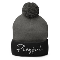 Playful Signature Pom-Pom Beanie