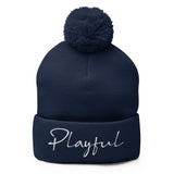 Playful Signature Pom-Pom Beanie