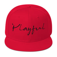 Playful Signature Snapback Hat