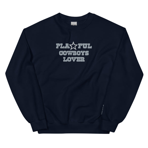 Playful Cowboys Lover Embroidered (Unisex) Sweatshirt