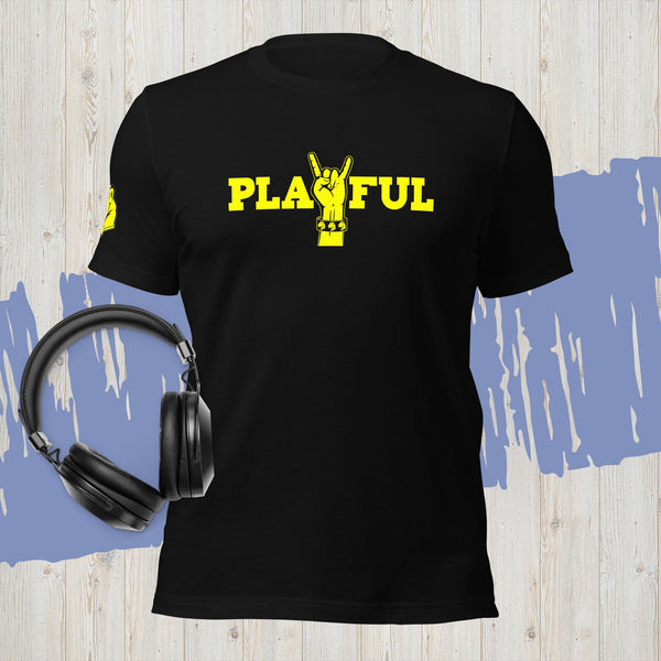 Playful Rockstar - Yellow (Unisex) T-Shirt