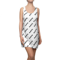 Playful Ladies White AOP Racerback Dress