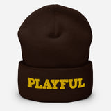 Playful - Gold Cuffed Beanie