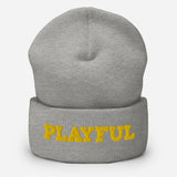 Playful - Gold Cuffed Beanie