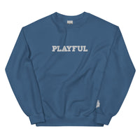 Playful Embroidered (Unisex) Sweatshirt