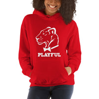 Playful Classic White Logo (Unisex) Hoodie