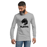 Playful Bubble Black Logo (Unisex) Long Sleeve Tee