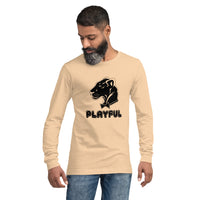 Playful Bubble Black Logo (Unisex) Long Sleeve Tee