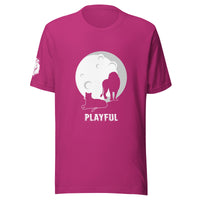 Playful White Moon (Unisex) T-Shirt