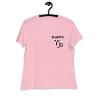 Playful Capricorn Ladies Relaxed T-Shirt